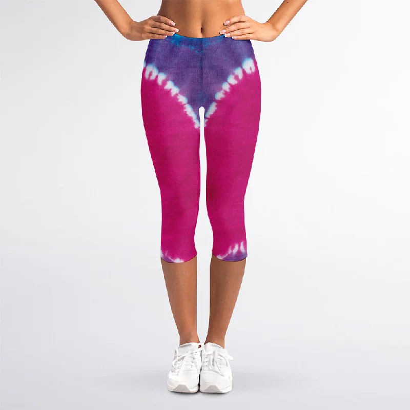 Colorful Heart Tie Dye Print Women's Capri Leggings Cozy Full-Length Workout Leggings Colorful Heart Tie Dye Print Women's Capri Leggings Cozy Full-Length Workout Leggings