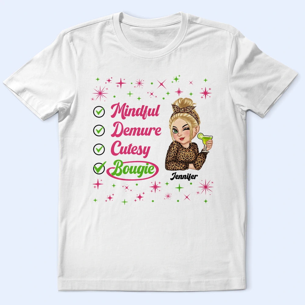 Turban Woman Mindful Demure Cutesy But Mostly Bougie - Personalized T Shirt Hooded Caped Shawl Collar Turban Woman Mindful Demure Cutesy But Mostly Bougie - Personalized T Shirt Hooded Caped Shawl Collar