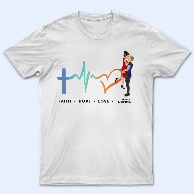Family Couple Faith Hope Love - Anniversary, Birthday Gift For Spouse, Lover, Husband, Wife, Boyfriend, Girlfriend, Married Couples - Personalized Custom T Shirt V-Neck T-Shirt Long Sleeve Cotton Family Couple Faith Hope Love - Anniversary, Birthday Gift For Spouse, Lover, Husband, Wife, Boyfriend, Girlfriend, Married Couples - Personalized Custom T Shirt V-Neck T-Shirt Long Sleeve Cotton