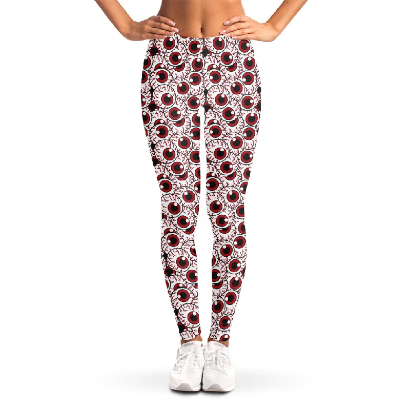 Creepy Red Eyeball Pattern Print Women's Leggings Fashionable Tummy Control Leggings Creepy Red Eyeball Pattern Print Women's Leggings Fashionable Tummy Control Leggings