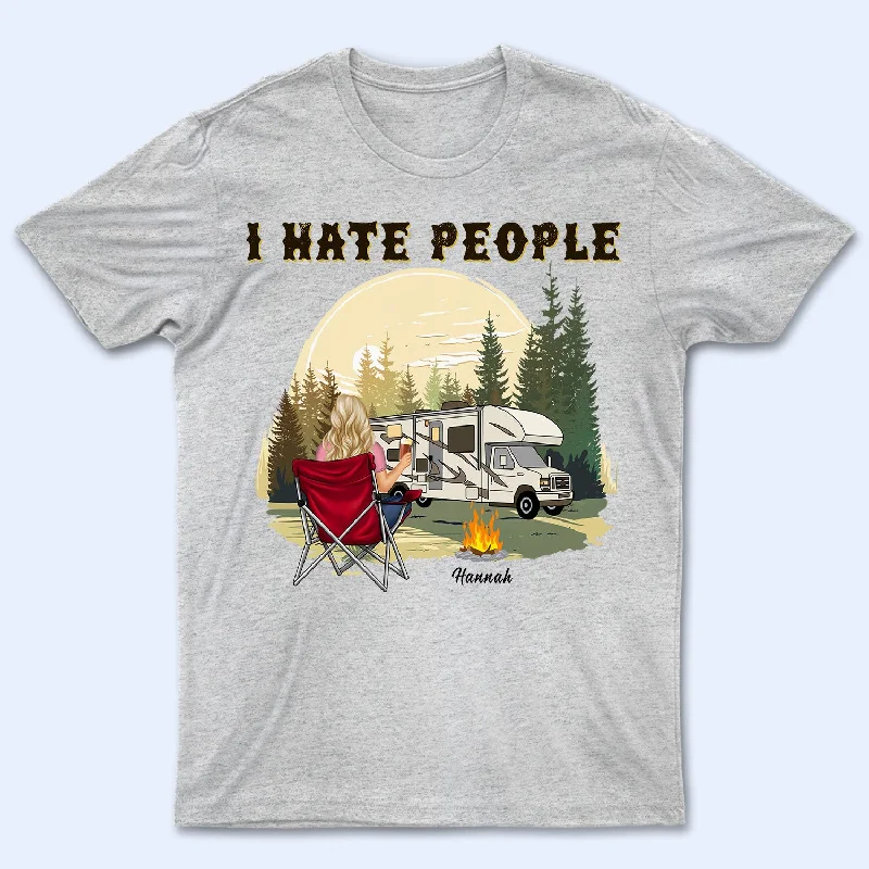 I Hate People - Gift For Camping Lovers - Personalized Custom T Shirt Rayon Fabric Velvet Fabric Corduroy Fabric I Hate People - Gift For Camping Lovers - Personalized Custom T Shirt Rayon Fabric Velvet Fabric Corduroy Fabric