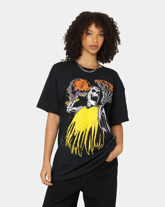 Goat Crew Playoff Skeleton T-Shirt Black/Yellow Jersey Fabric Tulle Fabric Batik Fabric