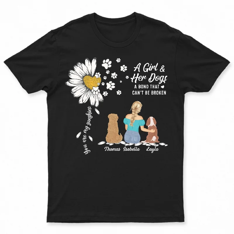 You Are My Sunshine - Birthday, Loving Gift For Dog Lovers, Dog Mom - Personalized T Shirt Collared T-Shirt Boat Neck A-Line