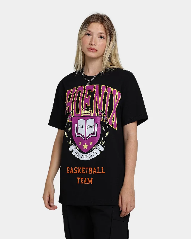 Goat Crew University Of Phoenix Basketball T-Shirt Black Houndstooth Herringbone Solid Goat Crew University Of Phoenix Basketball T-Shirt Black Houndstooth Herringbone Solid