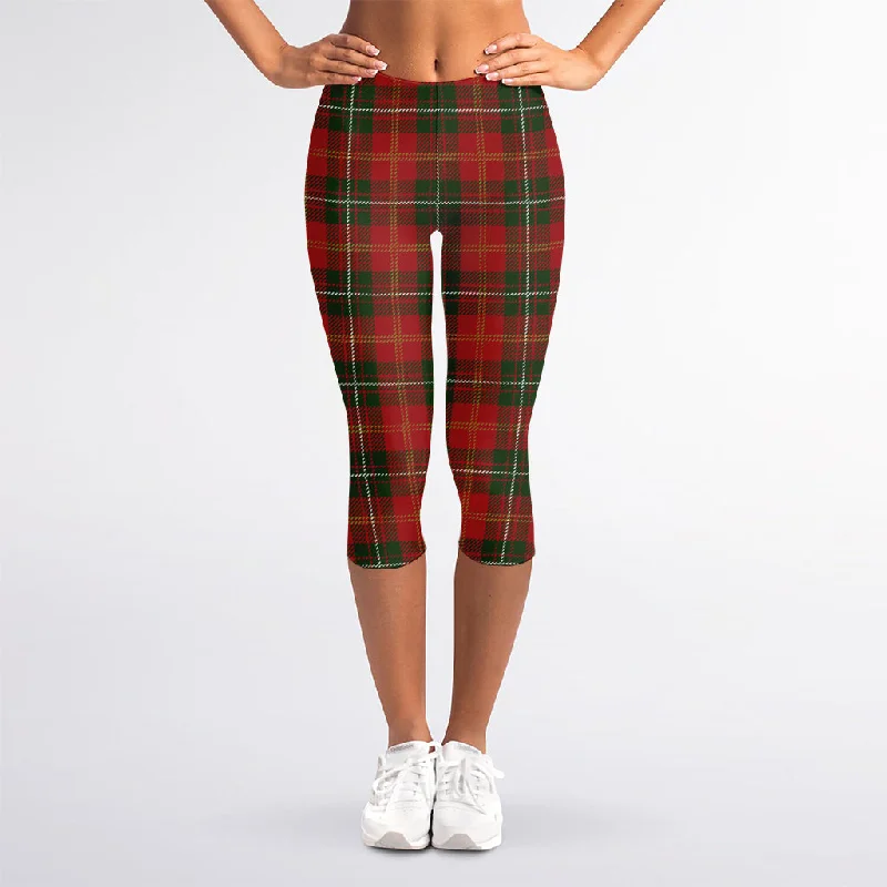 Christmas Scottish Tartan Pattern Print Women's Capri Leggings Fashionable Quick-Dry Yoga Pants Christmas Scottish Tartan Pattern Print Women's Capri Leggings Fashionable Quick-Dry Yoga Pants
