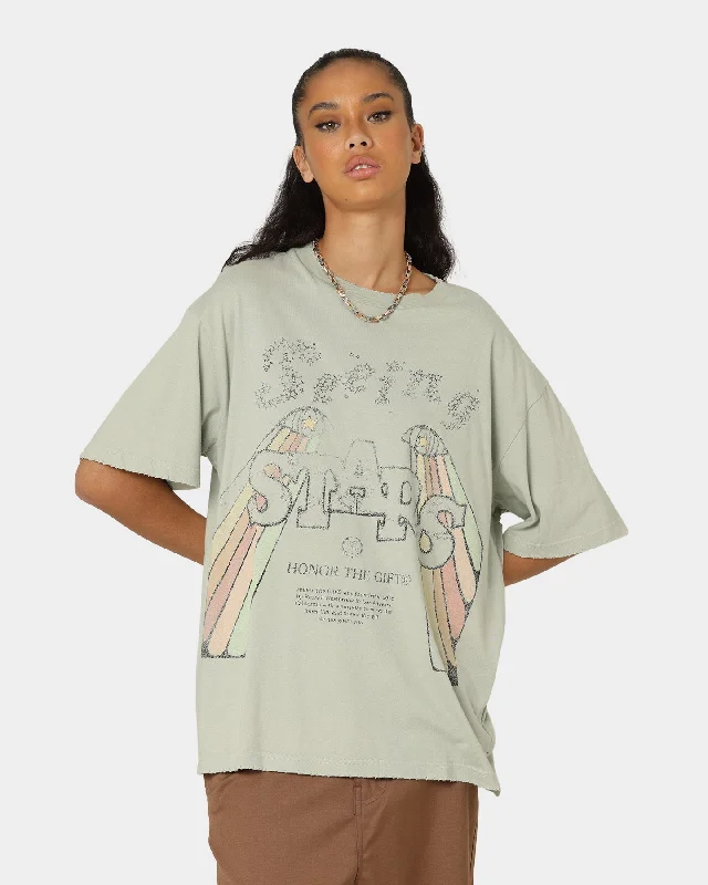 Honor The Gift Seeing Stars T-Shirt Sage Solid Color Striped Floral