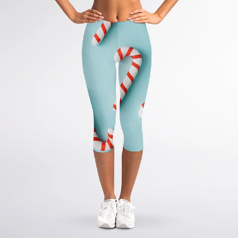 Christmas Candy Candies Pattern Print Women's Capri Leggings Trendy Digital Print Leggings Christmas Candy Candies Pattern Print Women's Capri Leggings Trendy Digital Print Leggings