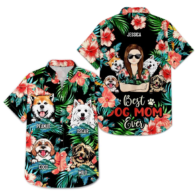 Best Dog Mom Ever Tropical Beach Vibes - Birthday, Summer Gift For Women, Pet Lovers - Personalized Custom Hawaiian Shirt Anti-Shrink Durable Soft Best Dog Mom Ever Tropical Beach Vibes - Birthday, Summer Gift For Women, Pet Lovers - Personalized Custom Hawaiian Shirt Anti-Shrink Durable Soft