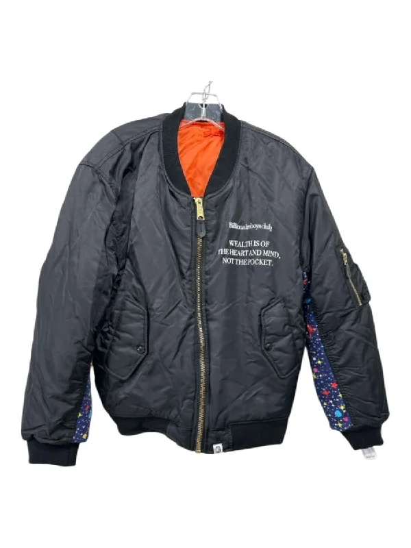 Billionaire Boys Size Small Black & Multi Polyester Zip Front stars Jacket Nylon Jacket Polyester Jacket Spandex Jacket Billionaire Boys Size Small Black & Multi Polyester Zip Front stars Jacket Nylon Jacket Polyester Jacket Spandex Jacket