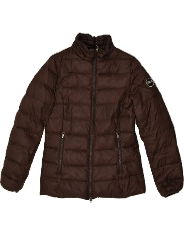 BEST COMPANY Womens Padded Jacket UK 14 Large Brown Polyester Striped Jacket Polka Dot Jacket Floral Jacket BEST COMPANY Womens Padded Jacket UK 14 Large Brown Polyester Striped Jacket Polka Dot Jacket Floral Jacket