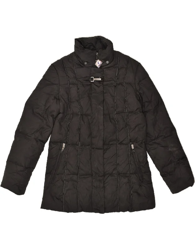 NAUTICA Womens Padded Jacket UK 14 Medium Black Polyester Herringbone Jacket Checkered Jacket Solid Jacket NAUTICA Womens Padded Jacket UK 14 Medium Black Polyester Herringbone Jacket Checkered Jacket Solid Jacket