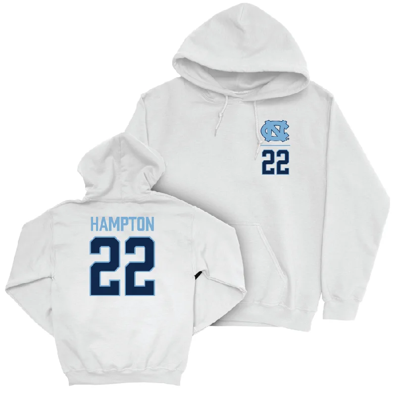 UNC Women's Volleyball White Logo Hoodie - Safi Hampton Hoodie with Ribbed Hem Stretchable Secure UNC Women's Volleyball White Logo Hoodie - Safi Hampton Hoodie with Ribbed Hem Stretchable Secure