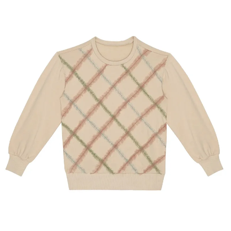 KATJA Sweater With Tule Herringbone Houndstooth Plaid