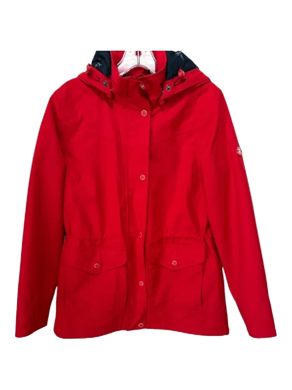 Barbour Size 8 Red Polyester Waterproof Jacket Appliqued Jacket Beaded Jacket Sequined Jacket Barbour Size 8 Red Polyester Waterproof Jacket Appliqued Jacket Beaded Jacket Sequined Jacket