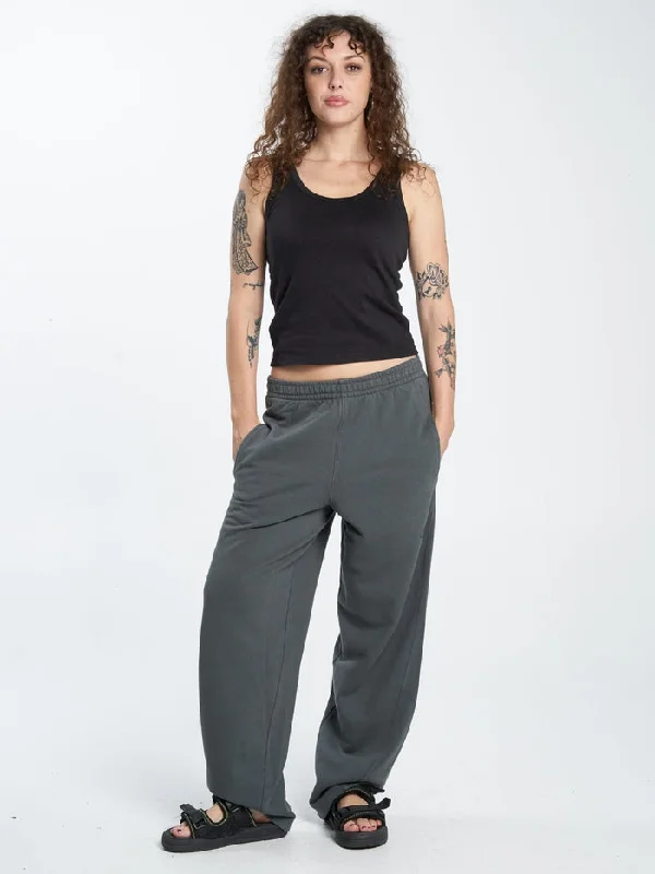 Thrills Arts And Industrial Track Pant - Merch Black Comfortable Pleated Pants
