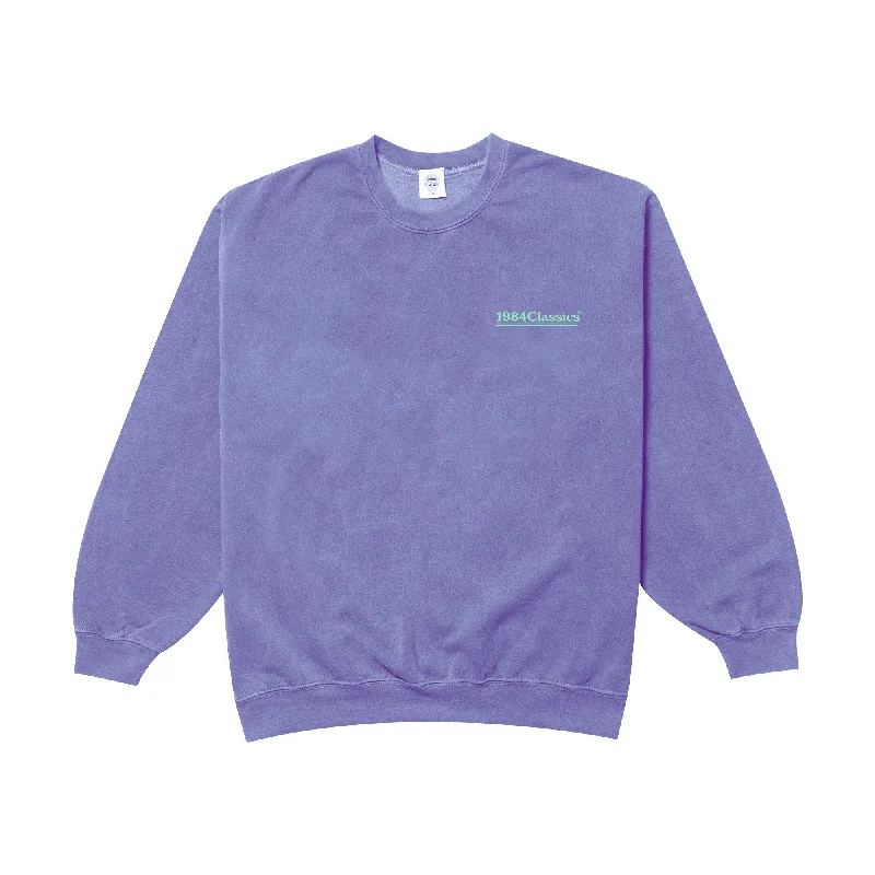 Vice 84 'Classics' Vintage Washed Sweater - Orchid Mesh Blend Leather Blend Suede Blend