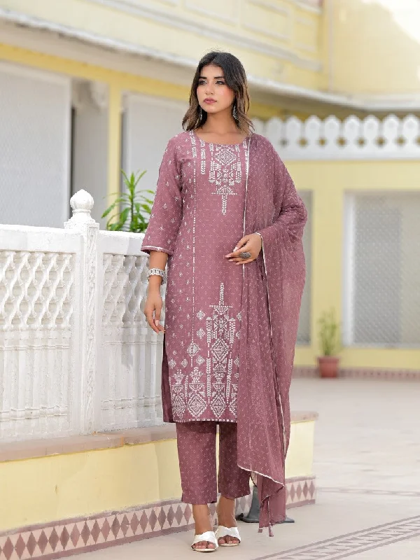 Juniper Onion Pink Ethnic Motif Printed Viscose Kurta, Pant And Dupatta Set With Gotta Patti Work Relaxed Linen Pants Juniper Onion Pink Ethnic Motif Printed Viscose Kurta, Pant And Dupatta Set With Gotta Patti Work Relaxed Linen Pants