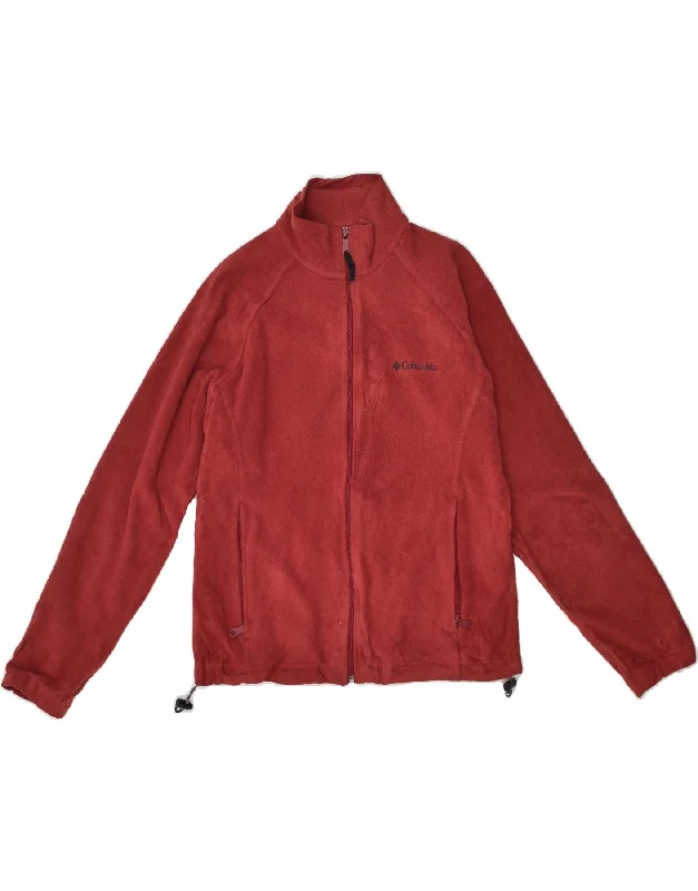 COLUMBIA Womens Fleece Jacket UK 14 Medium Red Polyester Collared Jacket Crew Neck Jacket Turtle Neck Jacket COLUMBIA Womens Fleece Jacket UK 14 Medium Red Polyester Collared Jacket Crew Neck Jacket Turtle Neck Jacket