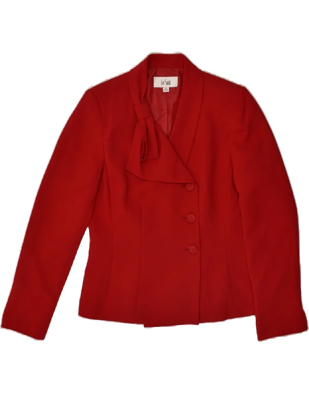 VINTAGE Womens 3 Button Blazer Jacket US 6 Medium Red Polyester Tiered Jacket Buttoned Jacket Zippered Jacket VINTAGE Womens 3 Button Blazer Jacket US 6 Medium Red Polyester Tiered Jacket Buttoned Jacket Zippered Jacket