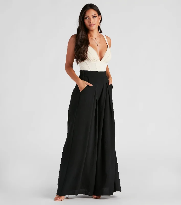 Downtown Nights Wide-Leg Pants Classic Straight-Leg Pants