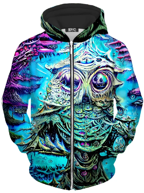 Owl Nest Unisex Zip-Up Hoodie Hoodie with Magnetic Closure Innovative Modern