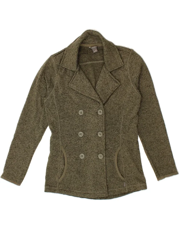 EDDIE BAUER Womens Double Breasted Blazer Jacket UK 10 Small Khaki Flecked Chenille Jacket Brocade Jacket Lace Jacket EDDIE BAUER Womens Double Breasted Blazer Jacket UK 10 Small Khaki Flecked Chenille Jacket Brocade Jacket Lace Jacket