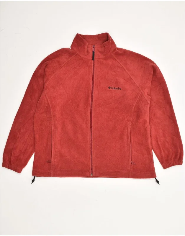 COLUMBIA Womens Fleece Jacket UK 18 XL Red Polyester A-Line Jacket Boat Neck Shawl Collar COLUMBIA Womens Fleece Jacket UK 18 XL Red Polyester A-Line Jacket Boat Neck Shawl Collar