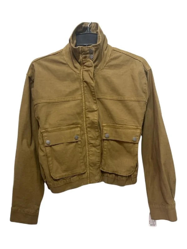 Pilcro Size XXS Brown Cotton Zip Button Up Pockets Jacket Trench Coat Raincoat Waterproof Jacket Pilcro Size XXS Brown Cotton Zip Button Up Pockets Jacket Trench Coat Raincoat Waterproof Jacket