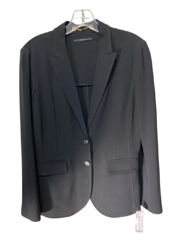 Gucci Size 44 Black Rayon Blend Long Sleeve Two Button Stitch Detail Jacket One-Shoulder Jacket Off-the-Shoulder Jacket Asymmetrical Jacket Gucci Size 44 Black Rayon Blend Long Sleeve Two Button Stitch Detail Jacket One-Shoulder Jacket Off-the-Shoulder Jacket Asymmetrical Jacket