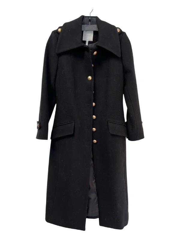 Avec Les Filles Size XS Black Wool Blend Collared Front Button Closure Jacket Hoodie Zip-Up Jacket Button-Up Jacket Avec Les Filles Size XS Black Wool Blend Collared Front Button Closure Jacket Hoodie Zip-Up Jacket Button-Up Jacket