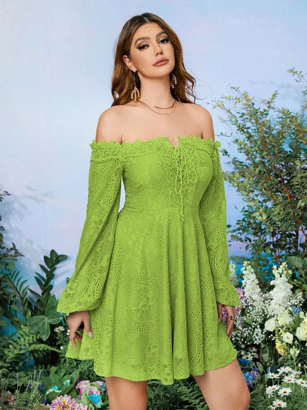 Women's elegant and sweet lace one-shoulder skirt cashmere skirt soft