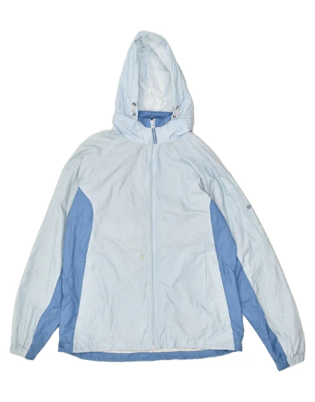 COLUMBIA Womens Hooded Rain Jacket UK 16 Large Blue Colourblock Polyester Anorak Shell Jacket Lightweight Jacket COLUMBIA Womens Hooded Rain Jacket UK 16 Large Blue Colourblock Polyester Anorak Shell Jacket Lightweight Jacket