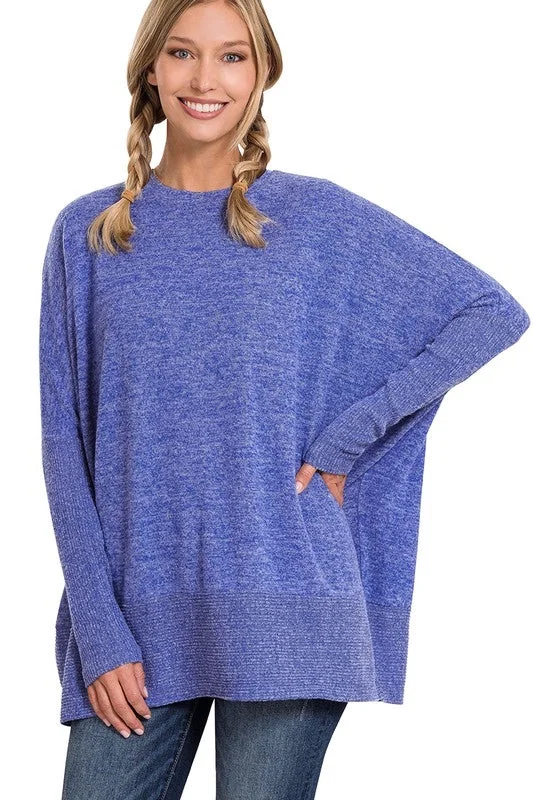 Zenana Free Flowing Fall Sweater - Bright Blue Chenille Fabric Brocade Fabric Lace Fabric Zenana Free Flowing Fall Sweater - Bright Blue Chenille Fabric Brocade Fabric Lace Fabric