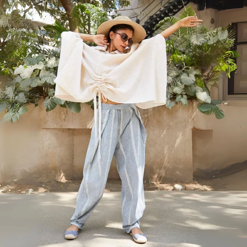 Elena Pleated Cotton Pant | Relaxed Fit | Breezy Comfort | Steel Blue Lightweight Linen Pants Elena Pleated Cotton Pant | Relaxed Fit | Breezy Comfort | Steel Blue Lightweight Linen Pants