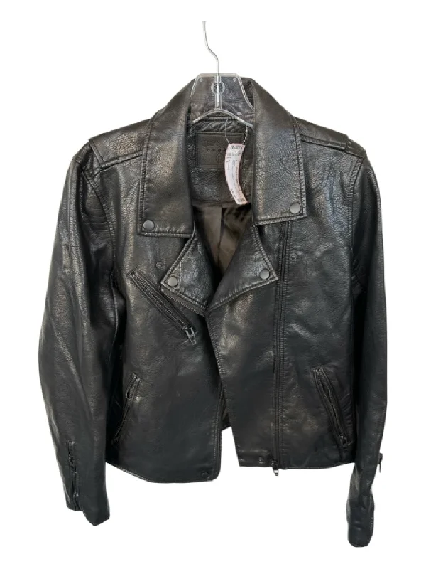 BlankNYC Size L Black Vegan Leather Moto Jacket Fleece Jacket Down Jacket Feather Jacket BlankNYC Size L Black Vegan Leather Moto Jacket Fleece Jacket Down Jacket Feather Jacket
