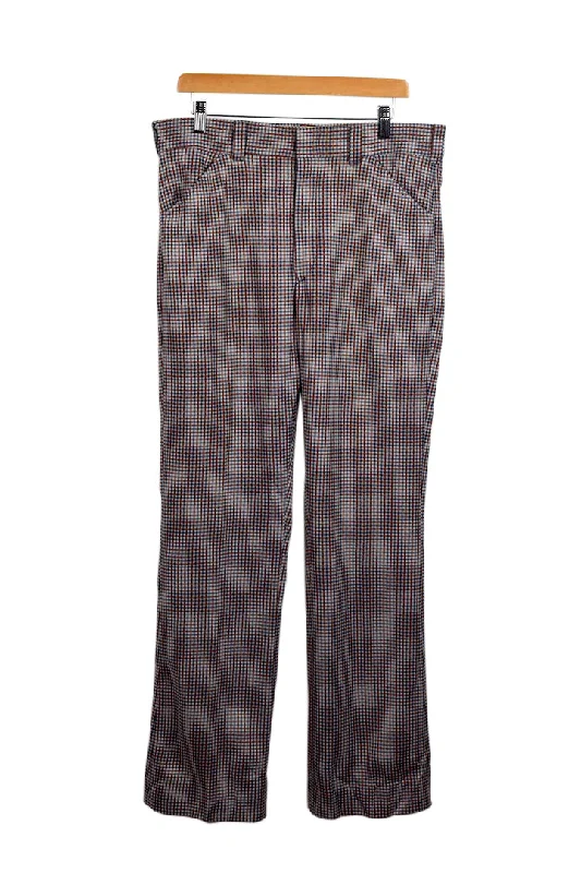 70s/80s Checkered Pants Comfortable Denim Leggings