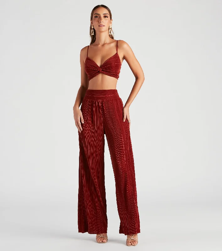 Jazz Night High Rise Pants Cozy Knit Pants