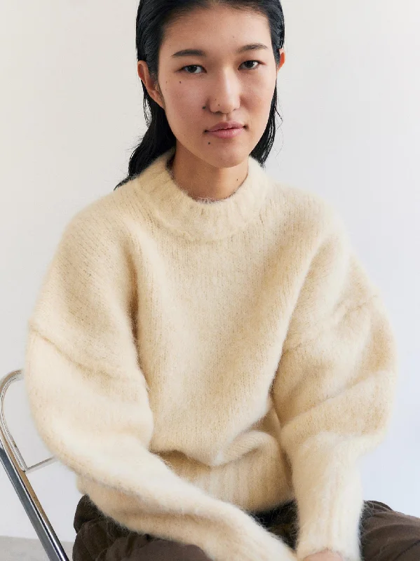 Sakuru sweater Mesh Blend Leather Blend Suede Blend