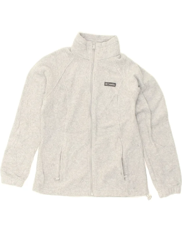 COLUMBIA Womens Fleece Jacket UK 14 Medium Grey Polyacrylic Front Pockets Side Pockets Patch Pockets COLUMBIA Womens Fleece Jacket UK 14 Medium Grey Polyacrylic Front Pockets Side Pockets Patch Pockets