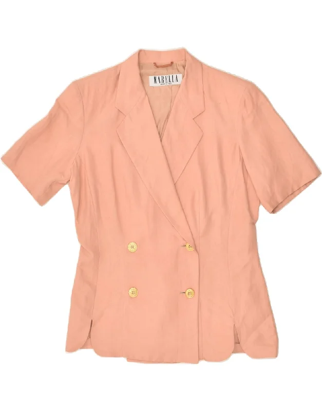 MARELLA Womens Short Sleeve Blazer Jacket UK 14 Medium Pink Corduroy Jacket Velvet Jacket Brocade Jacket MARELLA Womens Short Sleeve Blazer Jacket UK 14 Medium Pink Corduroy Jacket Velvet Jacket Brocade Jacket