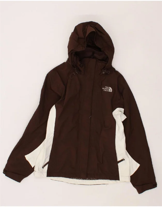 THE NORTH FACE Womens Dryvent Oversized Rain Jacket UK 10 Small Brown Knit Fabric Woven Fabric Fleece Fabric THE NORTH FACE Womens Dryvent Oversized Rain Jacket UK 10 Small Brown Knit Fabric Woven Fabric Fleece Fabric