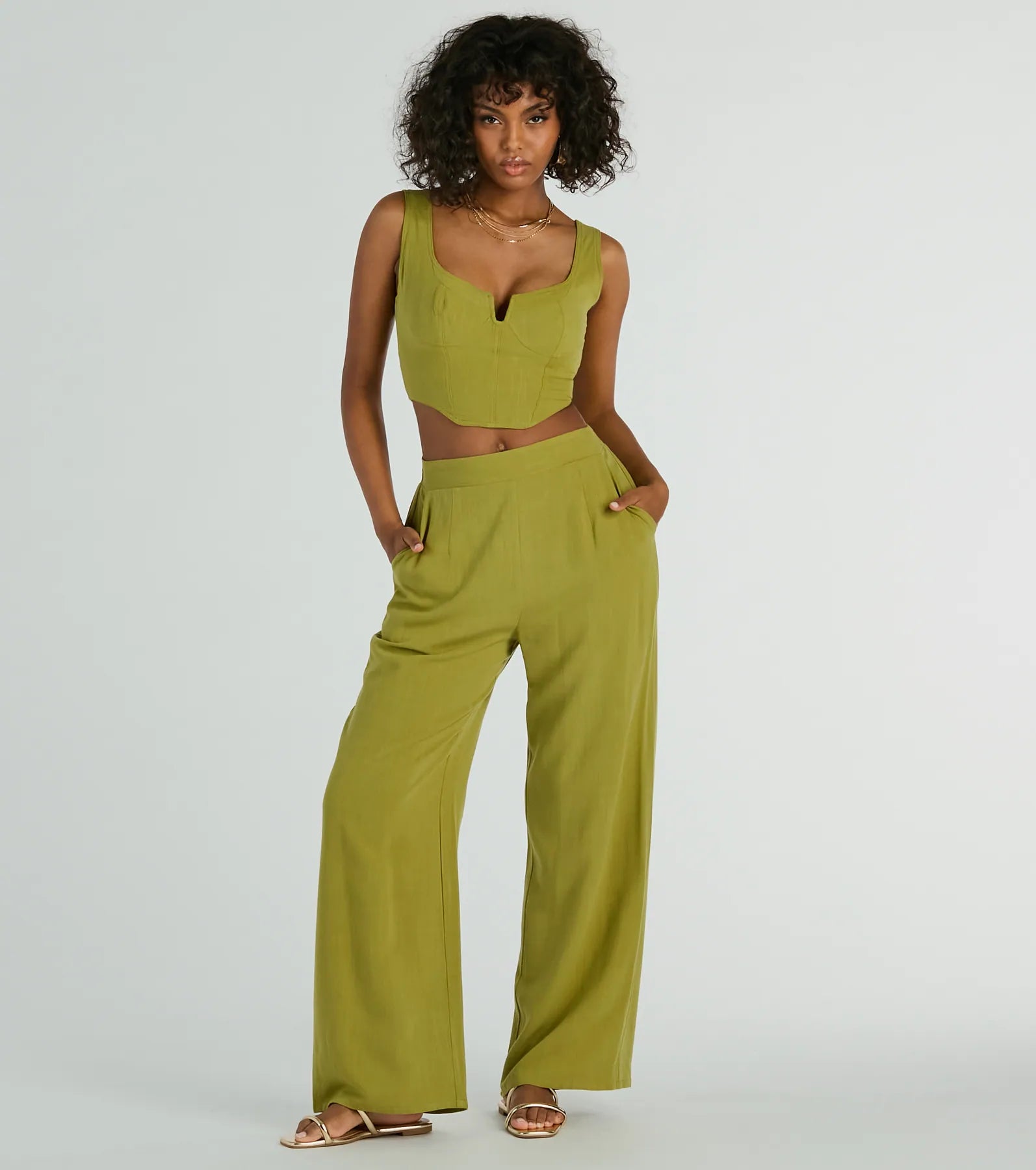 Keep It Light High Rise Linen Palazzo Pants Stylish Harem Pants