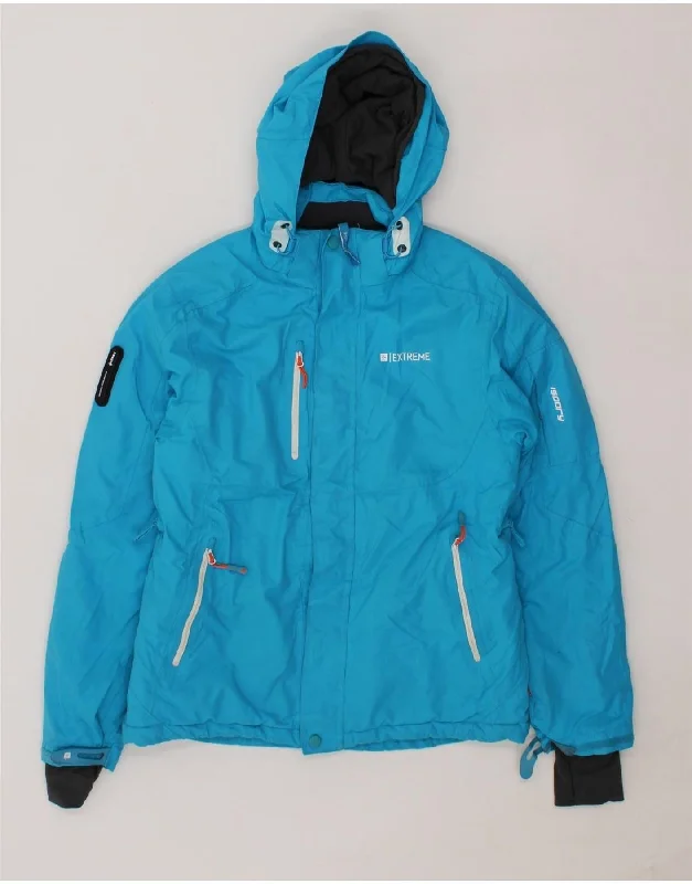 MOUNTAIN WAREHOUSE Womens Loose Fit Hooded Ski Jacket UK 10 Small Blue Wool Fabric Cashmere Fabric Tweed Fabric MOUNTAIN WAREHOUSE Womens Loose Fit Hooded Ski Jacket UK 10 Small Blue Wool Fabric Cashmere Fabric Tweed Fabric