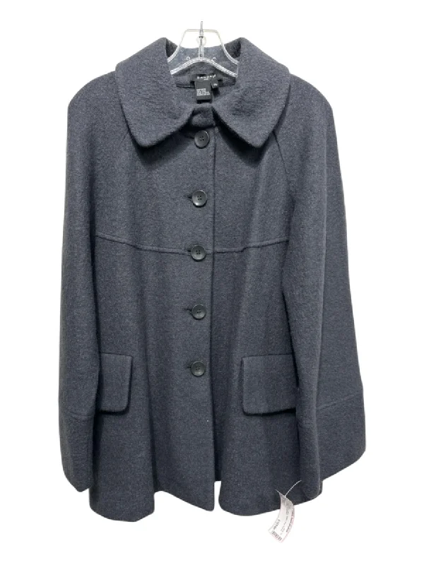 Sandro Size P/L Dark Gray Wool Button Flap Pocket Collar Jacket Denim Fabric Leather Fabric Suede Fabric Sandro Size P/L Dark Gray Wool Button Flap Pocket Collar Jacket Denim Fabric Leather Fabric Suede Fabric