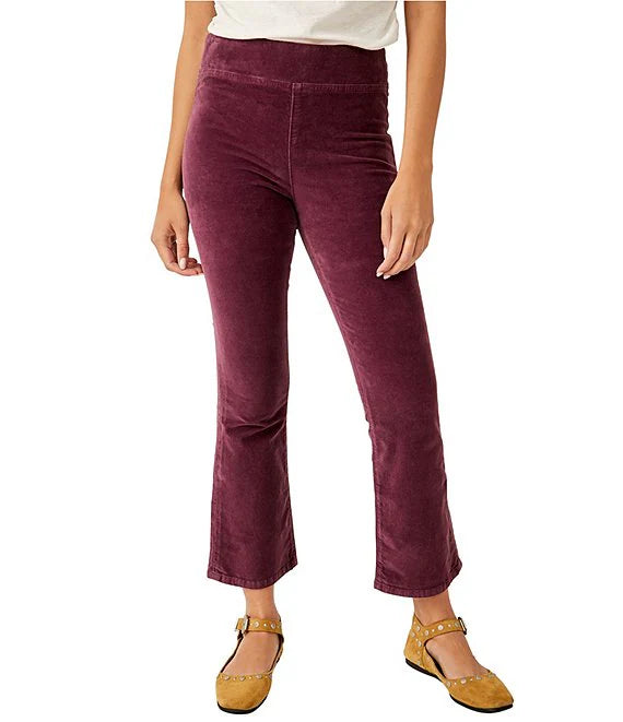 Free People Velvet Plum Pants Cozy Maternity Pants