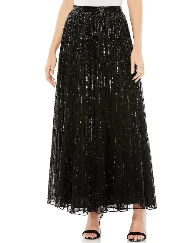 Mac Duggal A-Line Midi Skirt floral skirt print