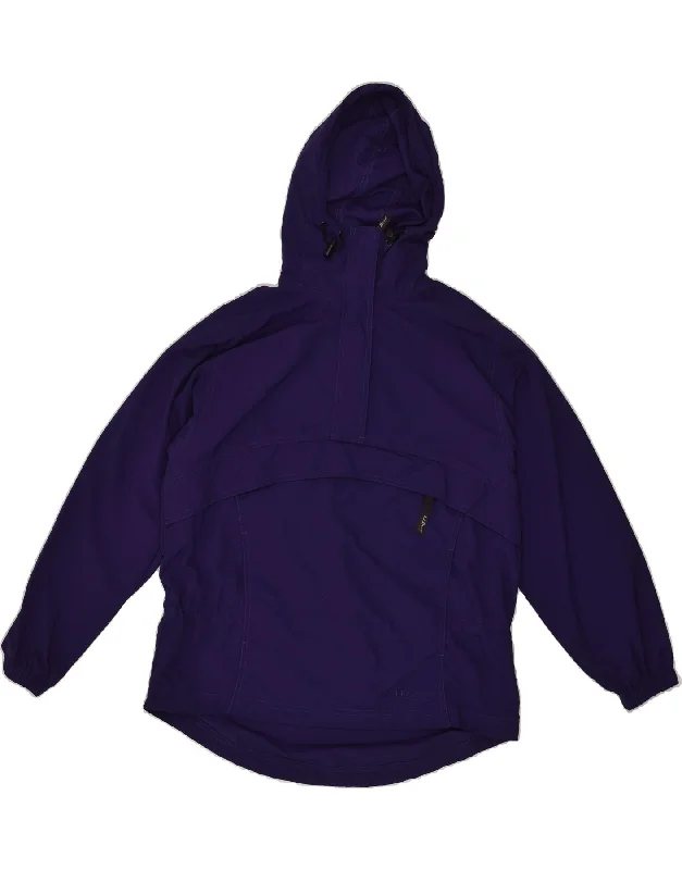 L.L.BEAN Womens Hooded Anorak Jacket UK 10 Small Purple Bomber Jacket Anorak Windbreaker L.L.BEAN Womens Hooded Anorak Jacket UK 10 Small Purple Bomber Jacket Anorak Windbreaker