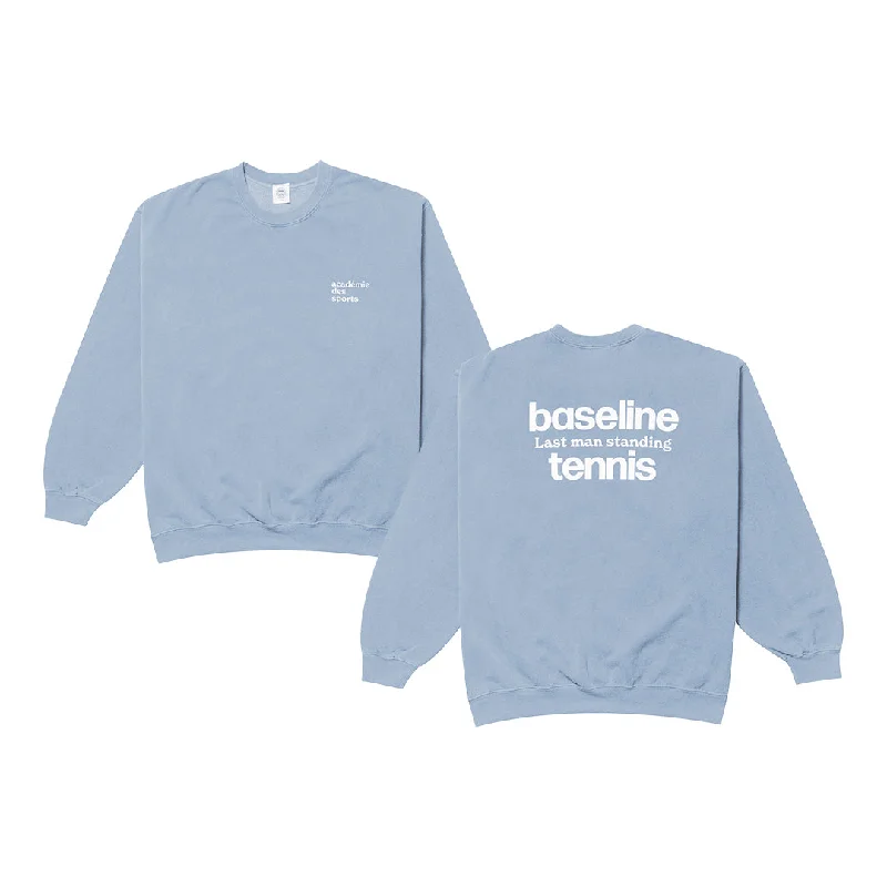 Vice 84 'Baseline' Sweater - Vintage Washed Baby Blue Notch Collar Peter Pan Collar Cowl Neck