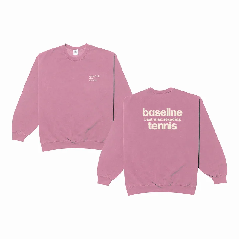 Vice 84 'Baseline' Sweater - Vintage Washed Rose Pink Striped Floral Plaid