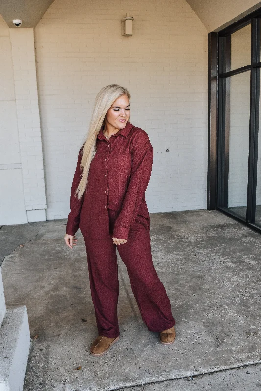 When I Walk In Chocolate Pants Elegant High-Waist Pants